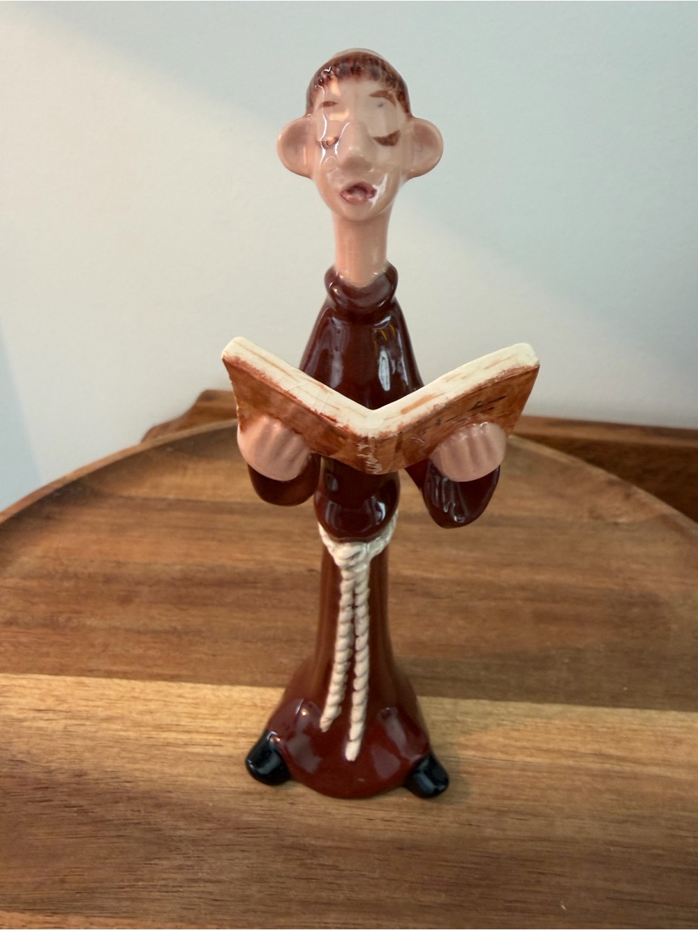 1966 Signed O. Modaff Mid-Century Studio Pottery Choir Singer / Monk Figurine.”